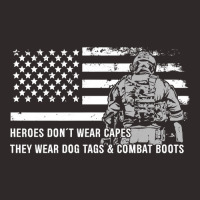 Heroes Don T Wear Capes They Wear Dog Tags   Combat Boots Racerback Tank | Artistshot