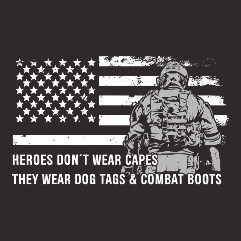 Heroes Don T Wear Capes They Wear Dog Tags   Combat Boots Racerback Tank by Hoangduong | Artistshot