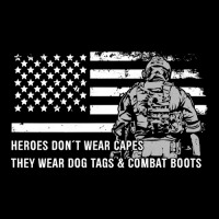 Heroes Don T Wear Capes They Wear Dog Tags   Combat Boots Cropped Hoodie | Artistshot