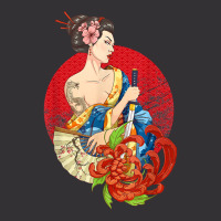 Geisha Girl Katana Sword And Tattoo Of Dragon Japanese T Shirt Vintage Hoodie | Artistshot