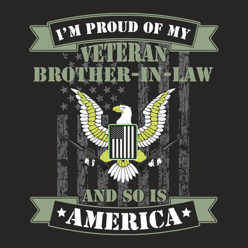 My Brotherinlaw Is A Veteran T Veterans Day Gift Ladies Fitted T-Shirt by Hoangduong | Artistshot