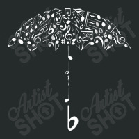 Sound Of Rain Umbrella Of Music Notes Women's Triblend Scoop T-shirt | Artistshot