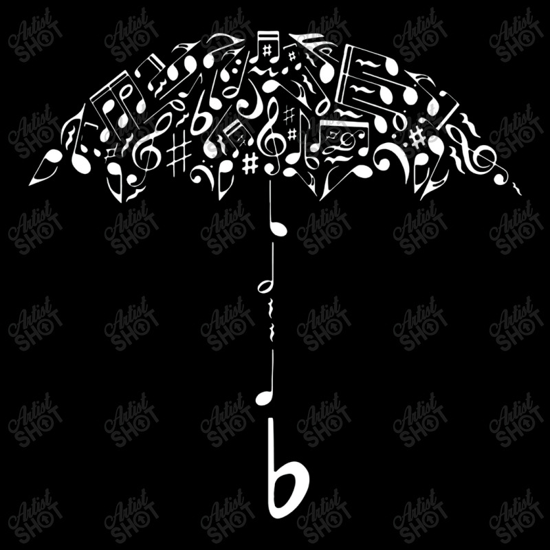 Sound Of Rain Umbrella Of Music Notes Cropped Hoodie by sinimain | Artistshot