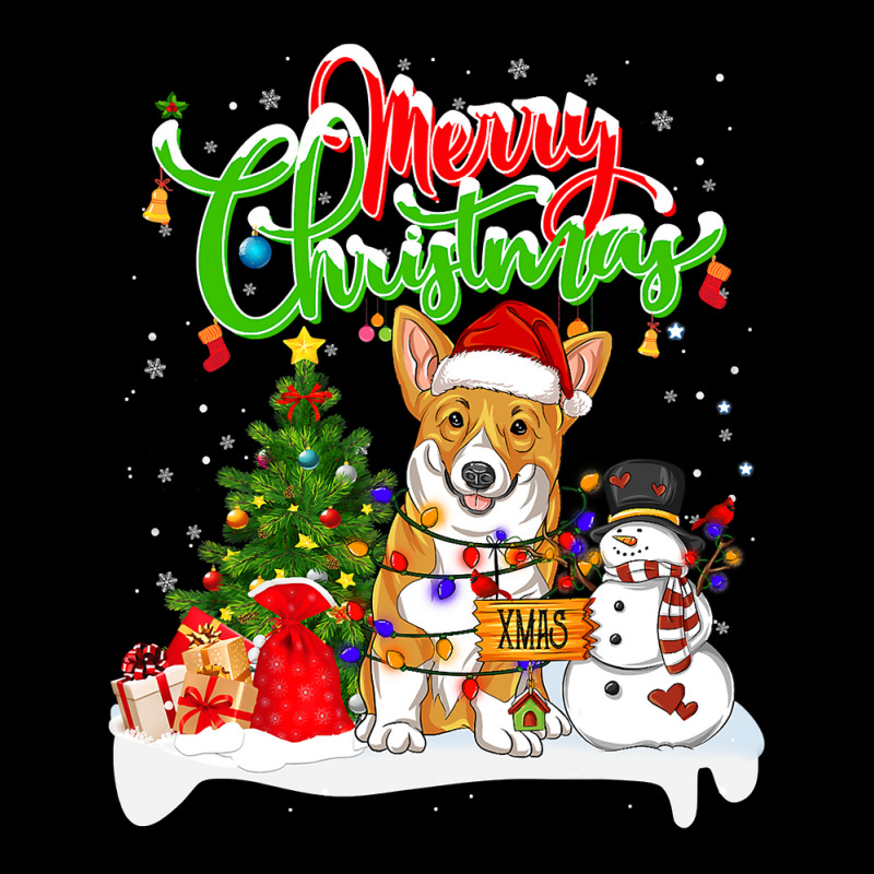 Corgi Dog Xmas Lighting Matching Santa Corgi Wearing Christmas 223 Wel Women's V-Neck T-Shirt by hopelessoon | Artistshot