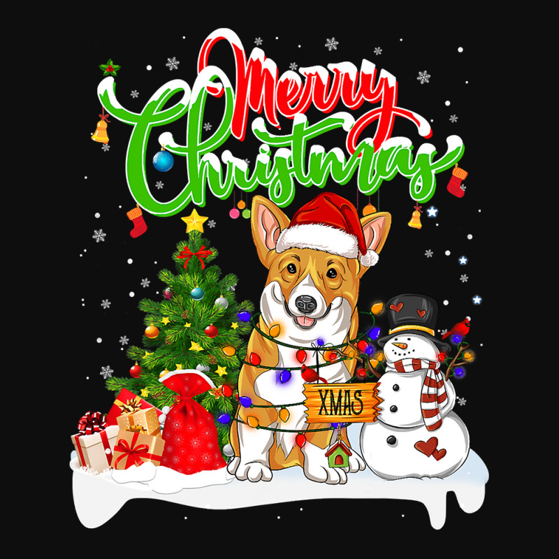 Corgi Dog Xmas Lighting Matching Santa Corgi Wearing Christmas 223 Wel Crop Top by hopelessoon | Artistshot