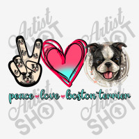 Peace Love Boston Terrier Scorecard Crop Tee | Artistshot