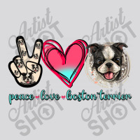 Peace Love Boston Terrier Women's Triblend Scoop T-shirt | Artistshot