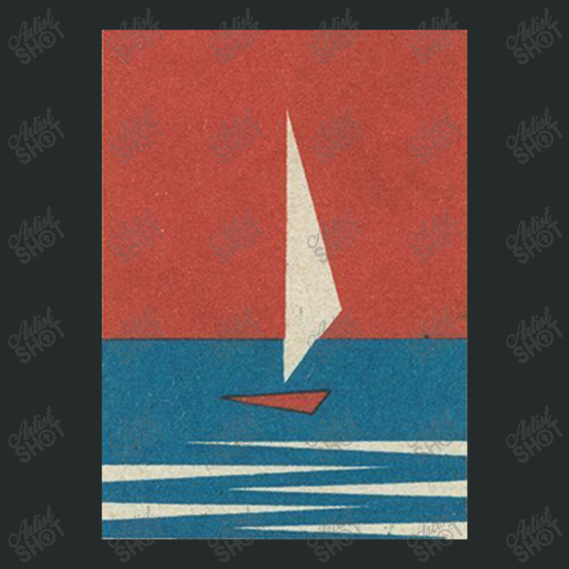 Vintage Minimal Sail Boat Illustration,minimal Graphic Design Women's Triblend Scoop T-shirt by oragumun | Artistshot