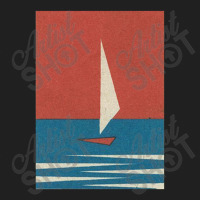 Vintage Minimal Sail Boat Illustration,minimal Graphic Design Ladies Polo Shirt | Artistshot