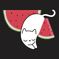 Cat Watermelon T  Shirt Cat And Watermelon Slices T  Shirt T-shirt | Artistshot