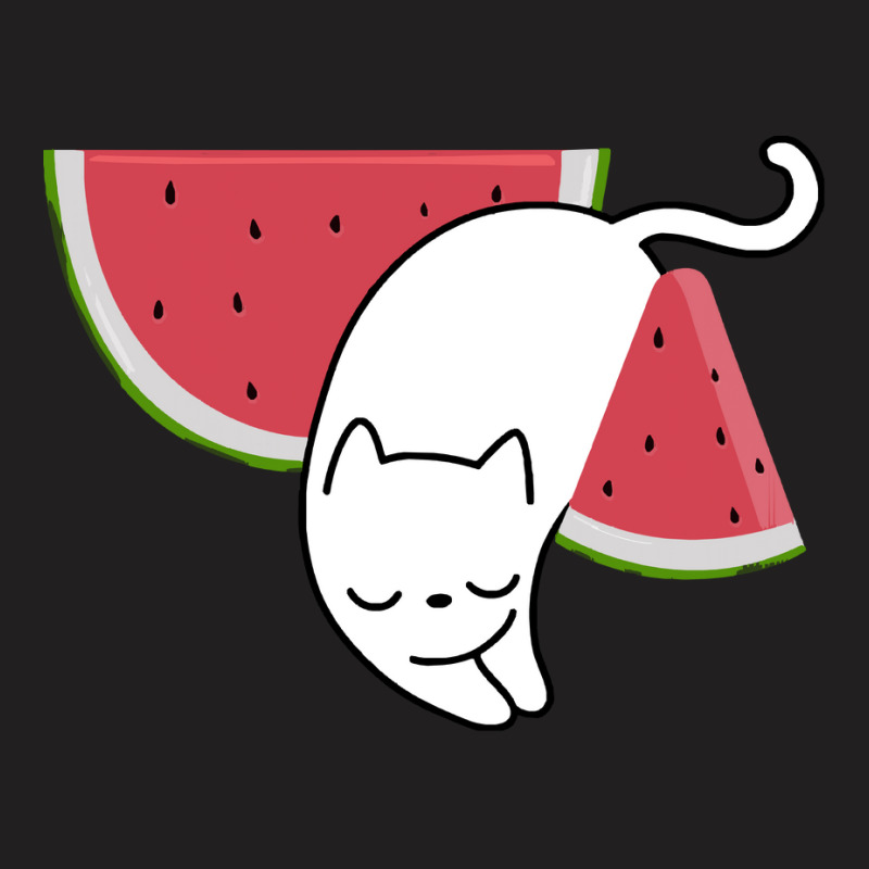 Cat Watermelon T  Shirt Cat And Watermelon Slices T  Shirt T-shirt | Artistshot