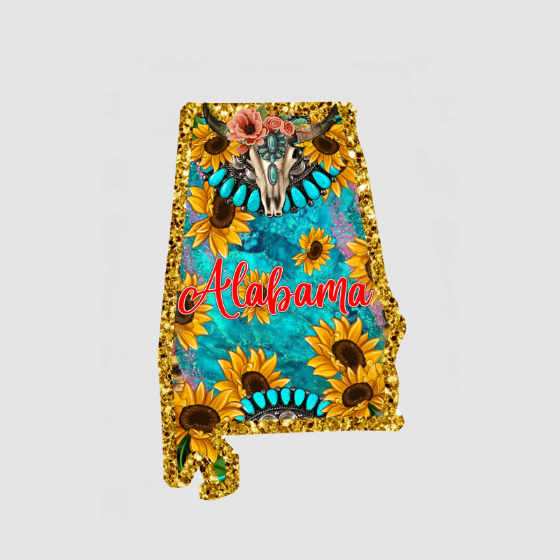 Sunflower Alabama Map Exclusive T-shirt | Artistshot