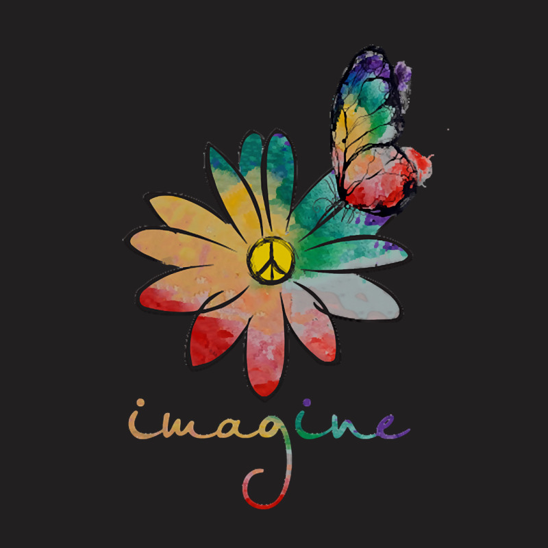 Imagine Hippie Flower T  Shirt Imagine Hippie Flower T  Shirt T  Shirt T-Shirt by raftdesign | Artistshot