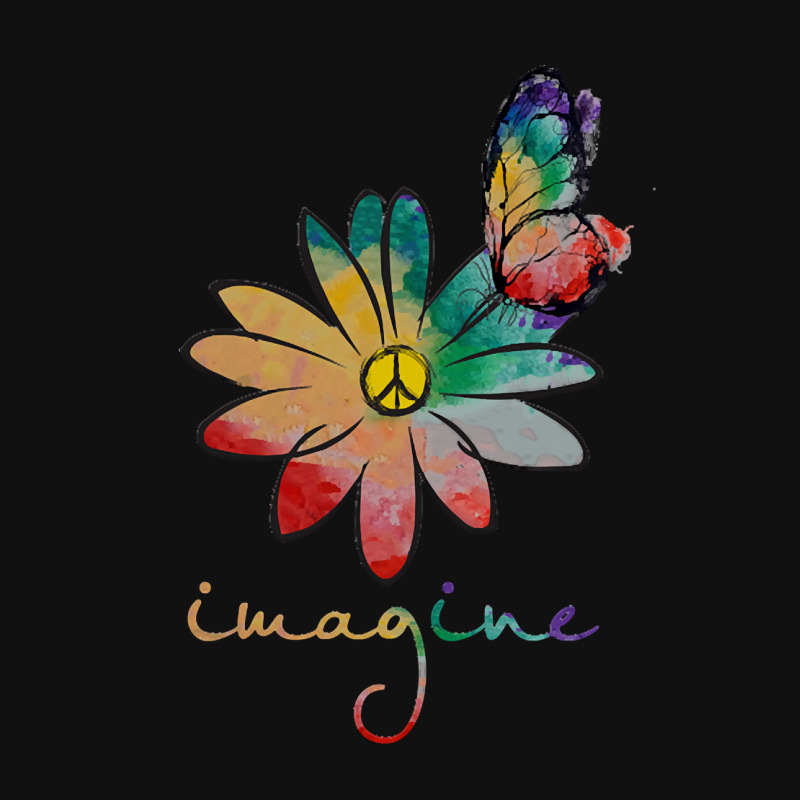 Imagine Hippie Flower T  Shirt Imagine Hippie Flower T  Shirt T  Shirt Baby Beanies by raftdesign | Artistshot