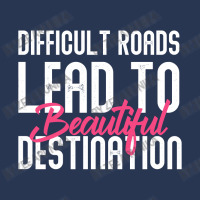 Difficult Roads Lead To Beautiful Destination Ladies Denim Jacket | Artistshot