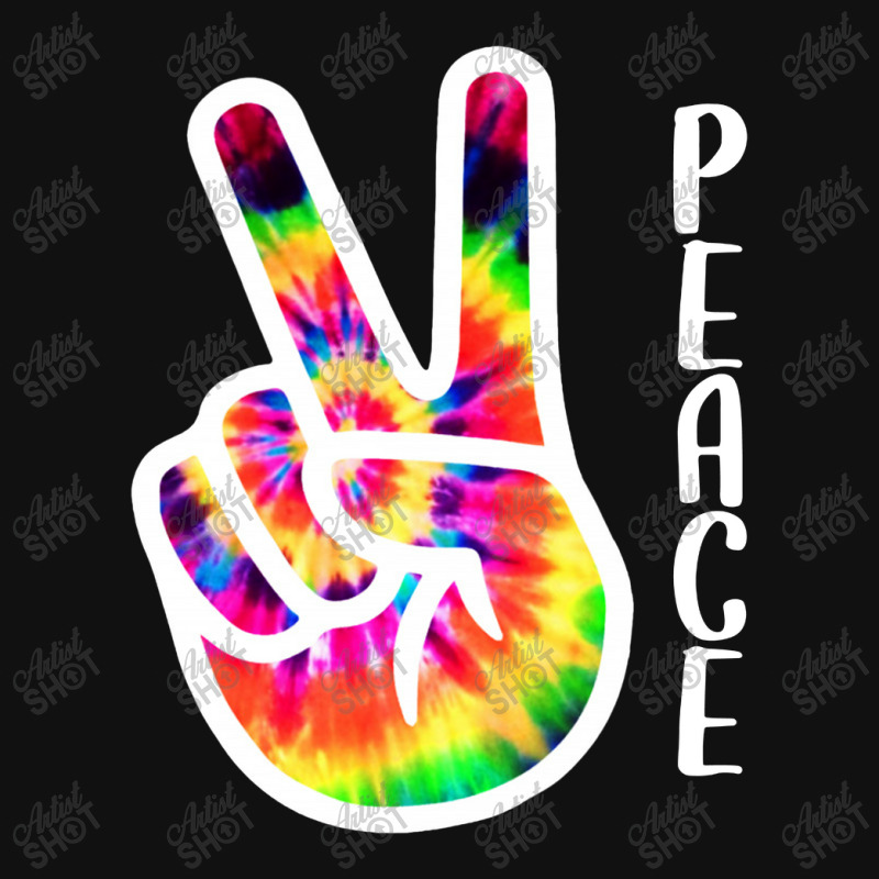 Hand Peace Sign Portrait Canvas Print | Artistshot