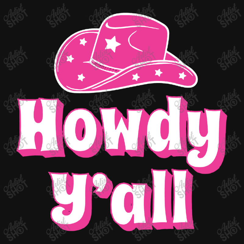 Howdy Y'all Pink Cowboy Shield Patch | Artistshot