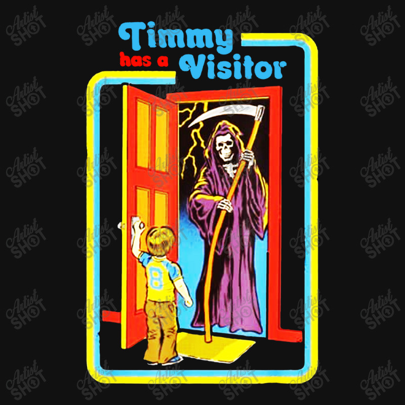 Timmy Has A Visitor Skeleton Death Halloween Costume Portrait Canvas Print | Artistshot