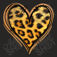 Gold Glitter Leopard Heart Ladies Fitted T-shirt | Artistshot