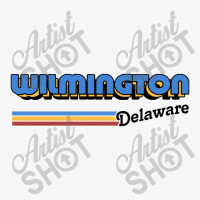 Wilmington Beach, Delaware Retro Styled Design Ladies Fitted T-shirt | Artistshot