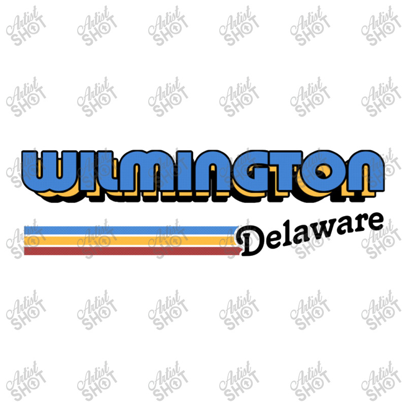 Wilmington Beach, Delaware Retro Styled Design Women's V-neck T-shirt | Artistshot