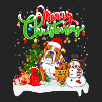 English Bulldog Xmas Lighting Matching Santa English Bulldog Dog Weari 3/4 Sleeve Shirt | Artistshot