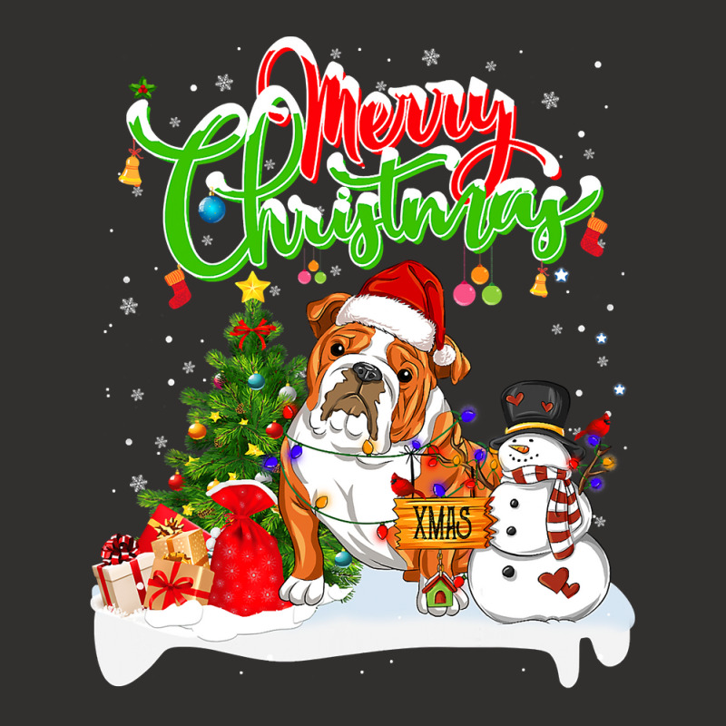 English Bulldog Xmas Lighting Matching Santa English Bulldog Dog Weari Champion Hoodie | Artistshot