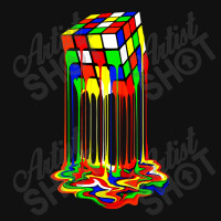 Rainbow Abstraction Melted Rubiks Cube Portrait Canvas Print | Artistshot