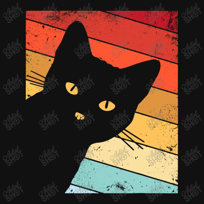 Retro Vintage Cat Portrait Canvas Print | Artistshot