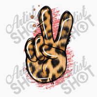 Pink Glitter Leopard Peace Sign T-shirt | Artistshot