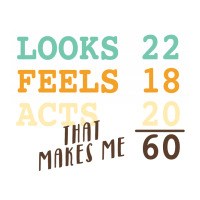 Looks 22 Feels 18 Acts 20 That Makes Me 60 Youth Zipper Hoodie | Artistshot