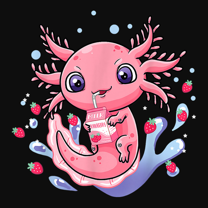 Axolotl Kawaii Axolotl Strawberry Milkshake Cartonss Japanese Anime 17 Crop Top by peafowl | Artistshot