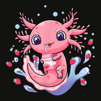 Axolotl Kawaii Axolotl Strawberry Milkshake Cartonss Japanese Anime 17 Scorecard Crop Tee | Artistshot