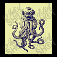 Vintage Diver Octopus Art Lightweight Hoodie | Artistshot