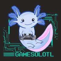 Axolotl Gamesolotl Gamer Axolotl Fish Playing Video Games Lizard 216 Ladies Fitted T-shirt | Artistshot