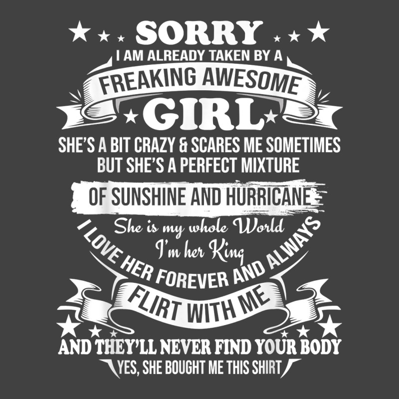 Mens Sorry I Am Already Taken By Awesome Girl Shirt Valentine Day T Sh Vintage T-shirt | Artistshot