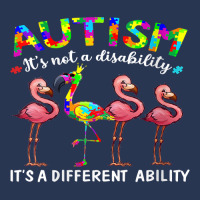 Autism Autistic Its Not A Disability Its Different Ability Flamingo (2 Ladies Denim Jacket | Artistshot