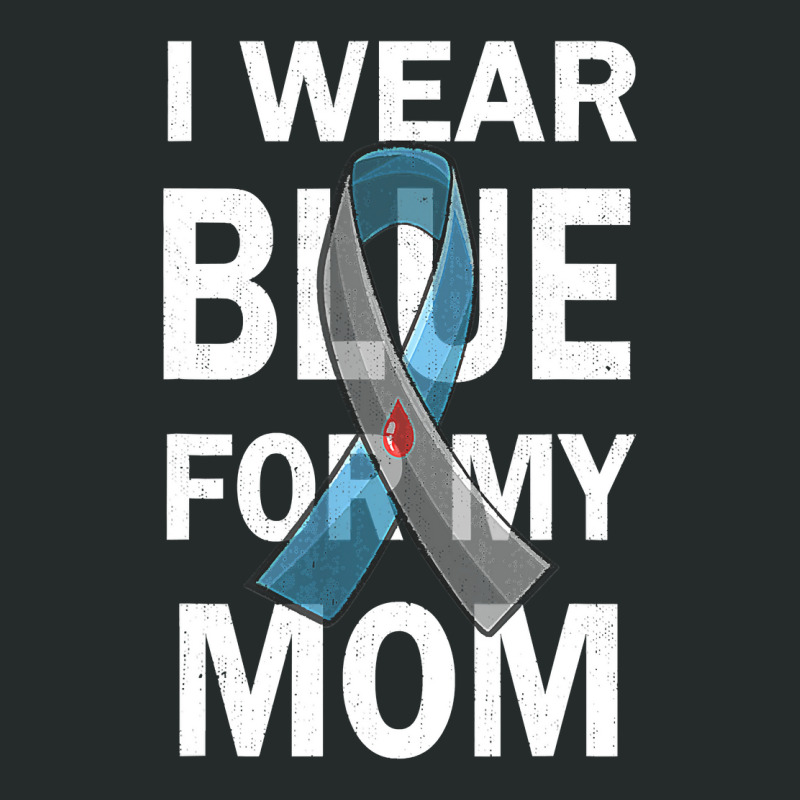 Diabetes Diabetic I Wear Blue For My Mom Diabetes Awareness Supporter Women's Triblend Scoop T-shirt by golferu | Artistshot