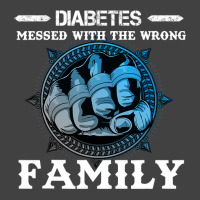 Diabetes Diabetic Warrior Family With Grey Blue Crush Hand 47 Diabetes Vintage T-shirt | Artistshot