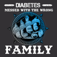 Diabetes Diabetic Warrior Family With Grey Blue Crush Hand 47 Diabetes Vintage Hoodie And Short Set | Artistshot