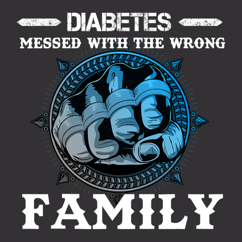 Diabetes Diabetic Warrior Family With Grey Blue Crush Hand 47 Diabetes Vintage Hoodie And Short Set by golferu | Artistshot