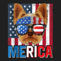 Yorkshire Terrier Merica 4th Of July Yorkie American Puppy Tank Top Ladies Polo Shirt | Artistshot