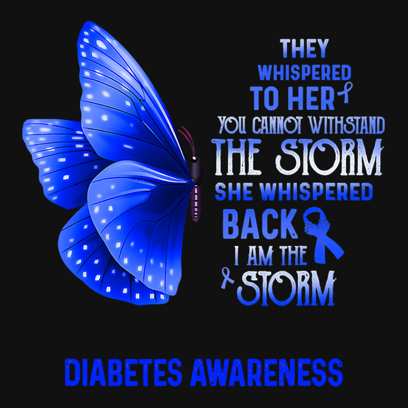 Diabetes Diabetic I Am The Storm Diabetes Awareness Butterfly 155 Diab Tote Bags by pester | Artistshot