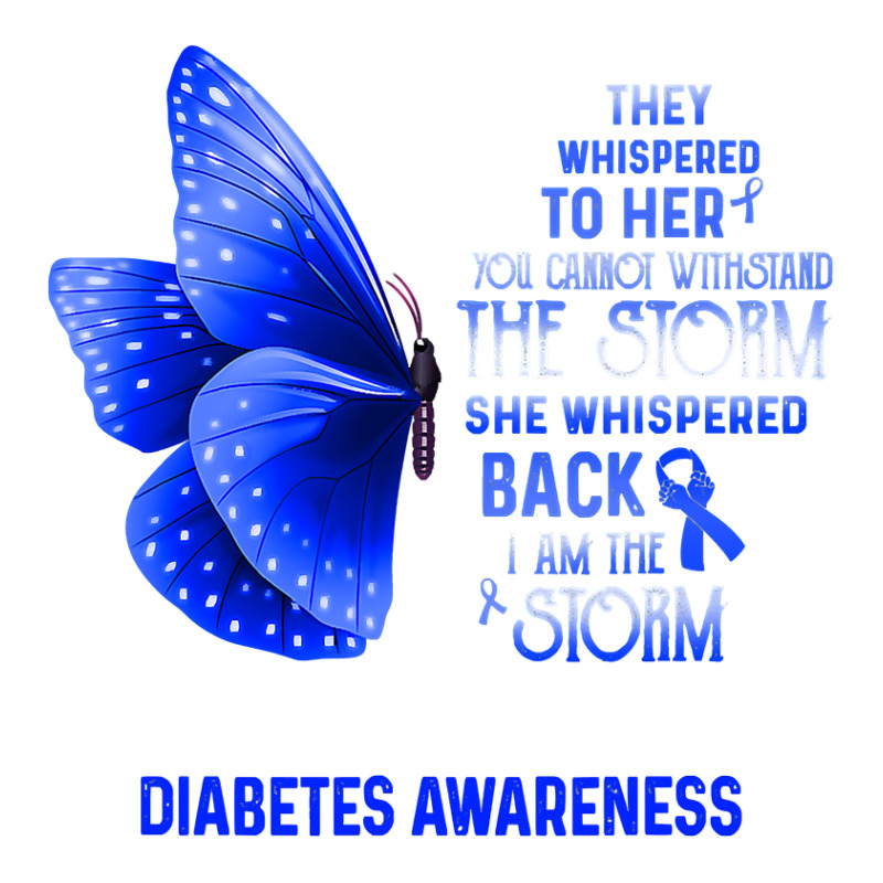 Diabetes Diabetic I Am The Storm Diabetes Awareness Butterfly 155 Diab Sticker by pester | Artistshot