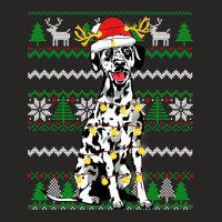 Dalmatian Dog Christmas Lights Xmas Matching Family Dog Lover 16 Dog L Ladies Fitted T-shirt | Artistshot