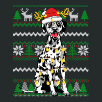 Dalmatian Dog Christmas Lights Xmas Matching Family Dog Lover 16 Dog L Women's Triblend Scoop T-shirt | Artistshot