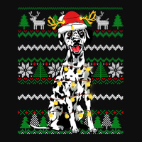 Dalmatian Dog Christmas Lights Xmas Matching Family Dog Lover 16 Dog L Crop Top | Artistshot