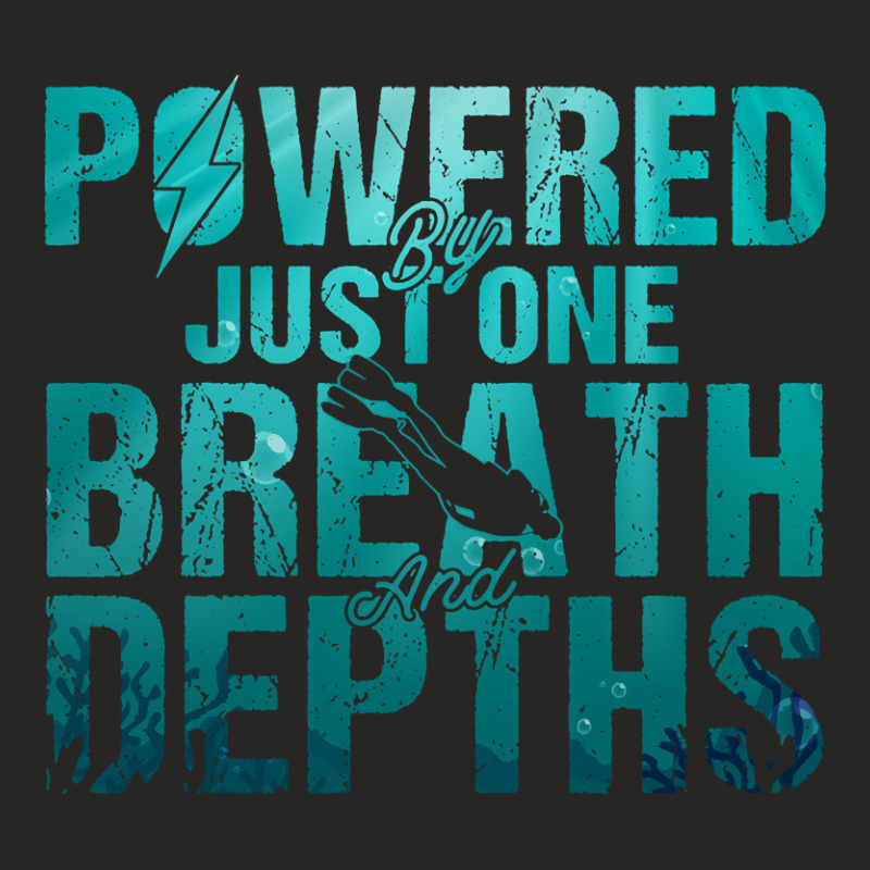 Diver Scuba Powered By Just One Breath And Depths 194 Diving Deeper Ladies Fitted T-Shirt by pester | Artistshot