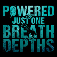 Diver Scuba Powered By Just One Breath And Depths 194 Diving Deeper Cropped Hoodie | Artistshot