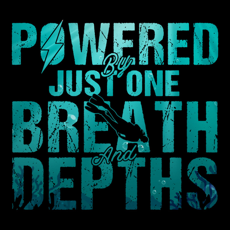 Diver Scuba Powered By Just One Breath And Depths 194 Diving Deeper Cropped Hoodie by pester | Artistshot